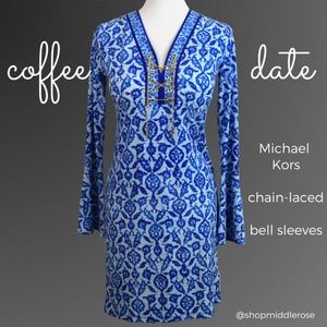 Michael Kors Chain Lace-up Shirt Dress